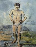 Paul Cezanne Man Standing,Hands on Hips oil on canvas